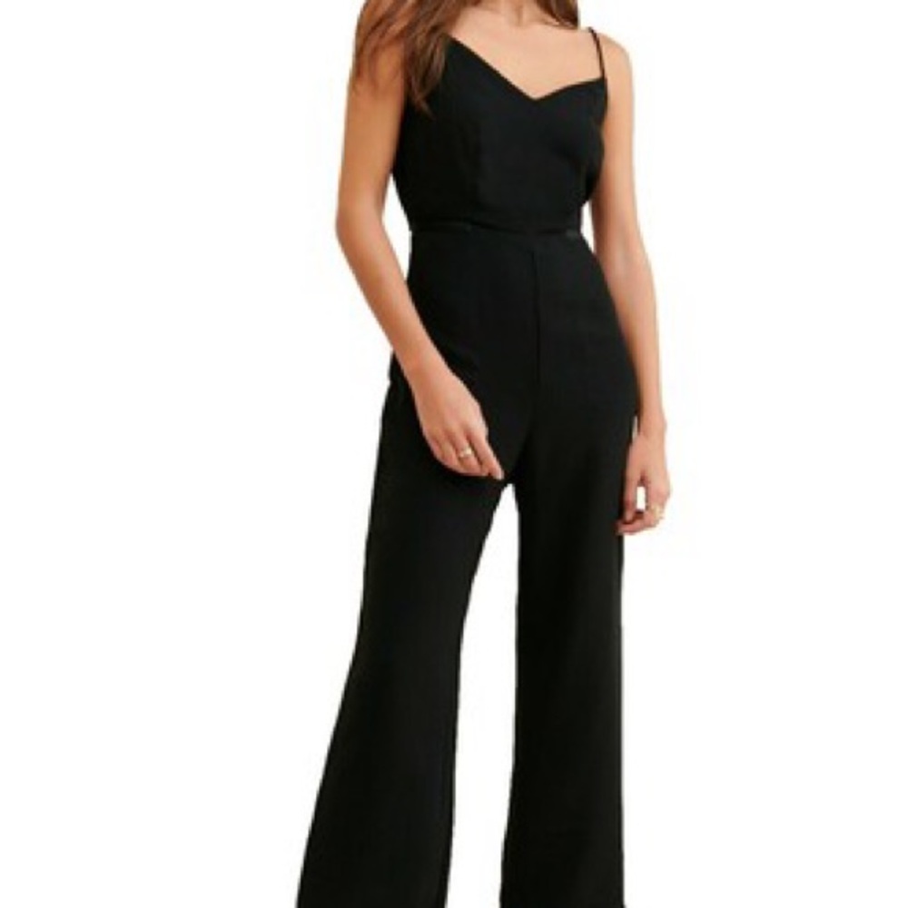 Maeve Anthropologie Magdalena Black Tuxedo Jumpsuit